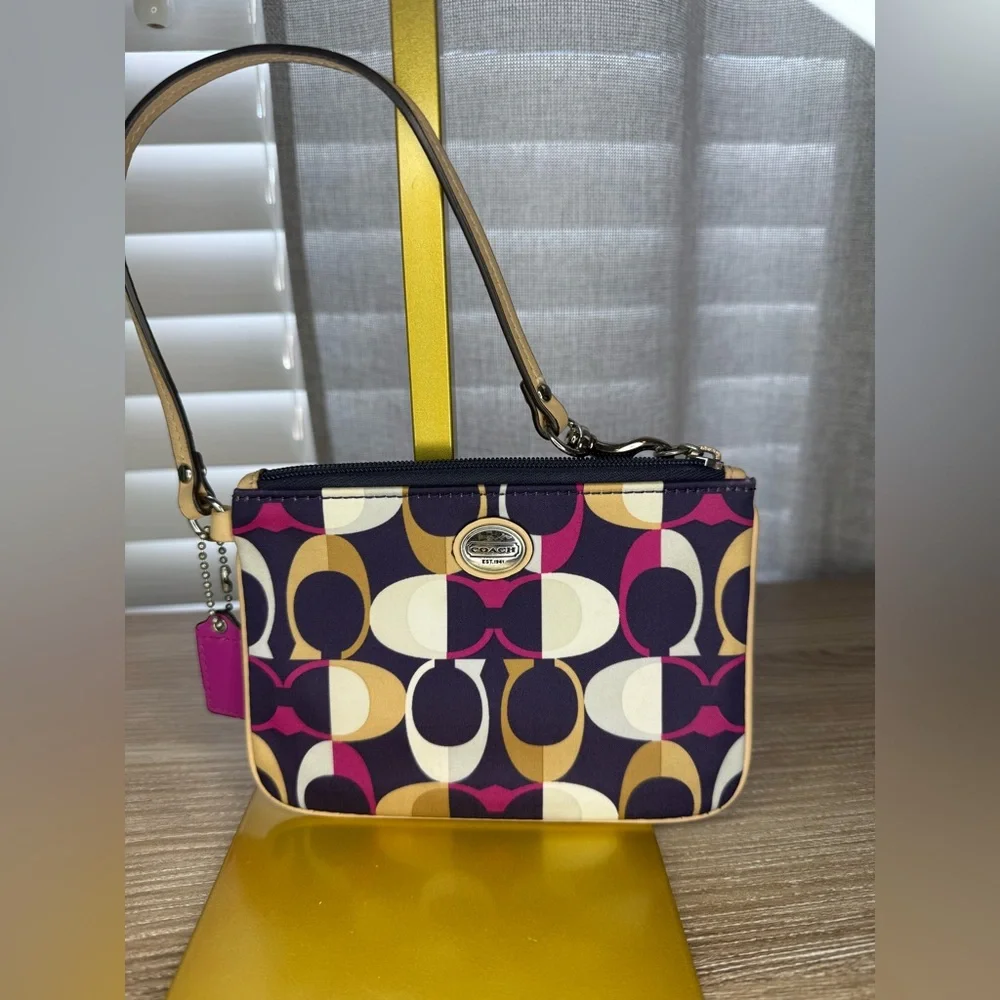 Coach Multicolor Patterned Wristlet - Picture 2 of 8